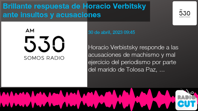 Cumplir ensillar Variante Brillante respuesta de Horacio Verbitsky ante insultos y acusaciones |  RadioCut España